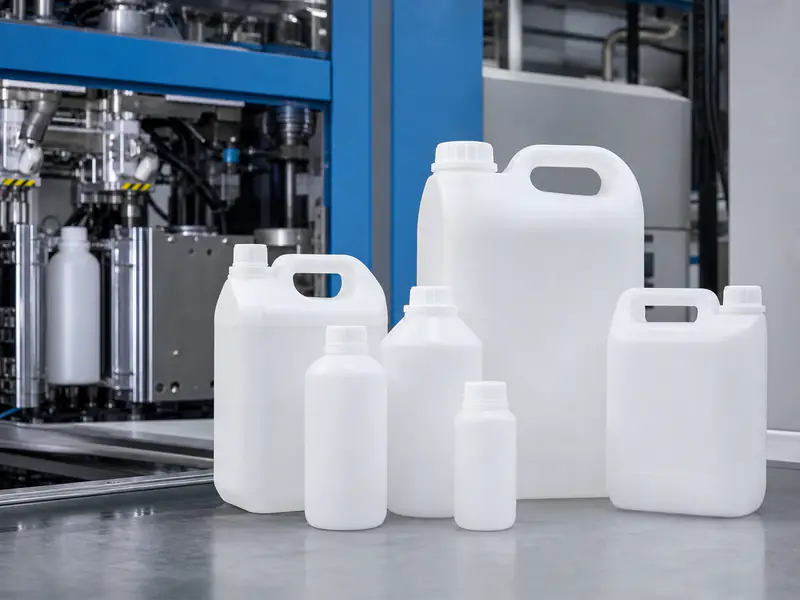 Blow-molded polyethylene containers