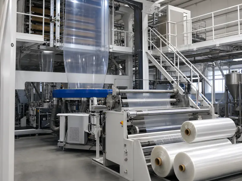Plastic film production line