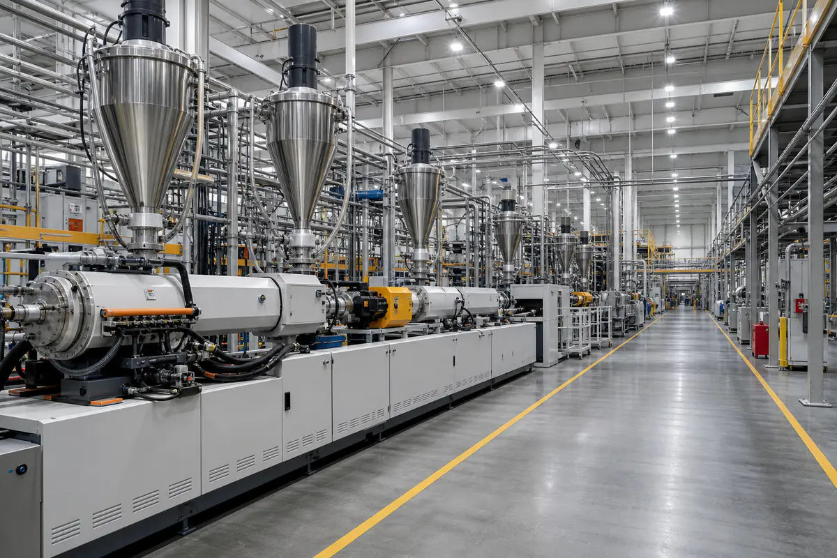 Industrial polyethylene material production environment