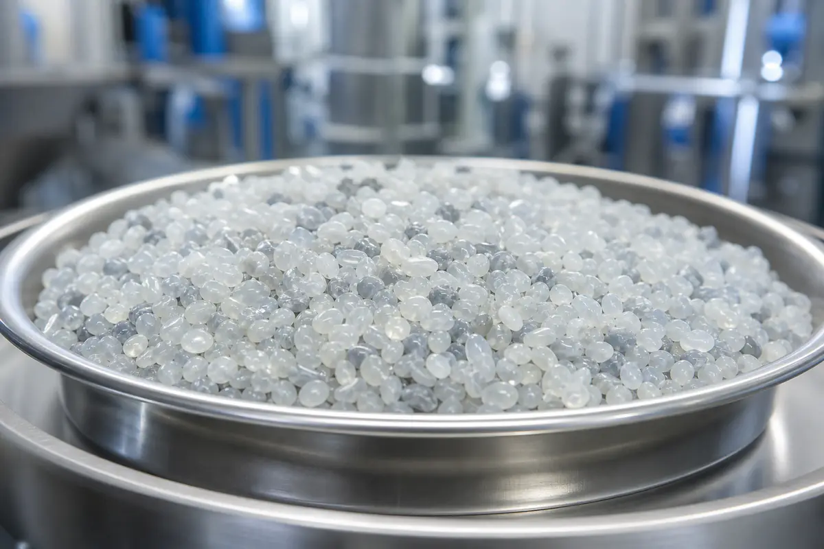 Polyethylene granules for industrial processing